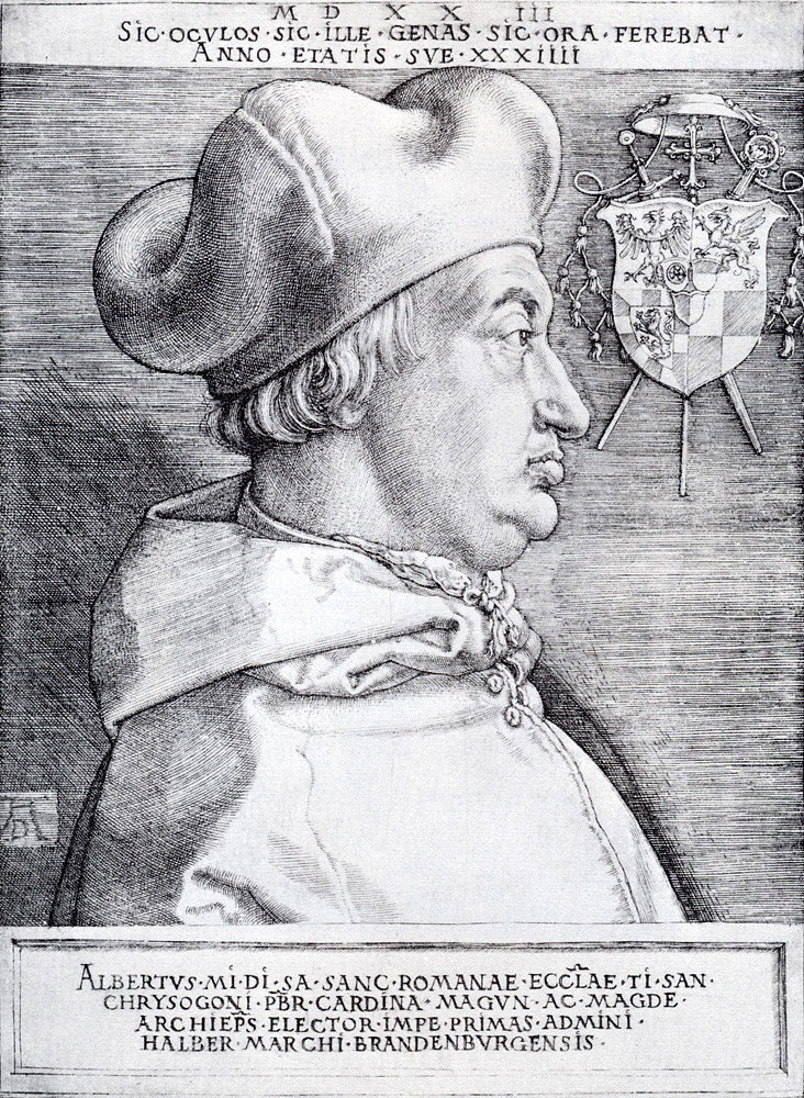 勃兰登堡红衣主教阿尔布雷希特 Cardinal Albrecht Of Brandenburg (1523)，阿尔布雷希特·丢勒