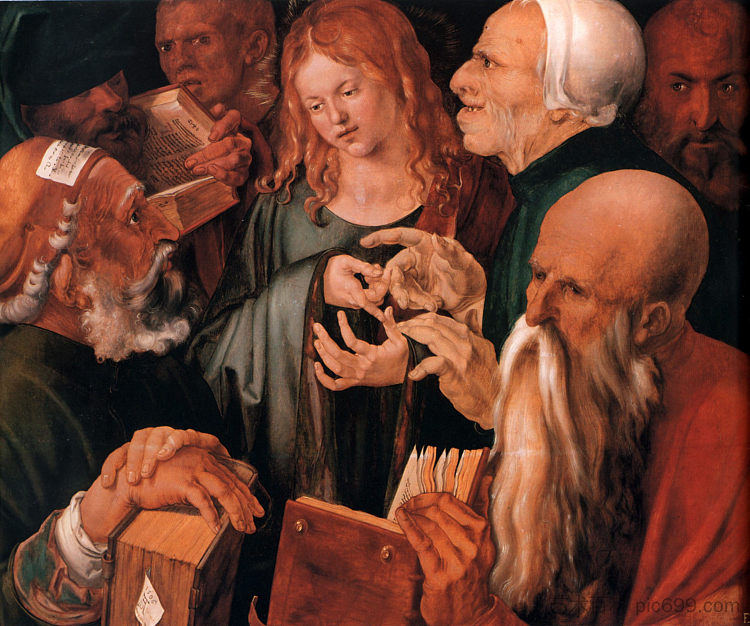医生中的基督 Christ among the Doctors (1506),阿尔布雷希特·丢勒