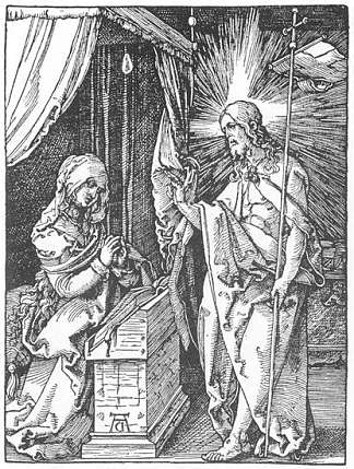 基督向他的母亲显现 Christ Appears to His Mother (1511)，阿尔布雷希特·丢勒