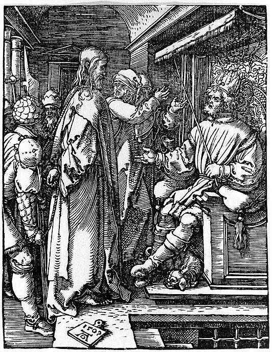 希律王之前的基督 Christ before Herod (1509)，阿尔布雷希特·丢勒