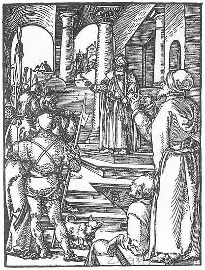 彼拉多之前的基督 Christ before Pilate (1511)，阿尔布雷希特·丢勒