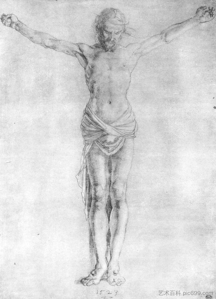 十字架上的基督 Christ on the Cross (1523)，阿尔布雷希特·丢勒