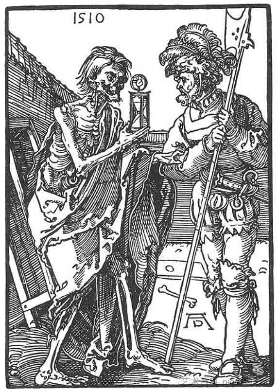 死亡与兰斯克内西 Death and the Landsknecht (1510)，阿尔布雷希特·丢勒