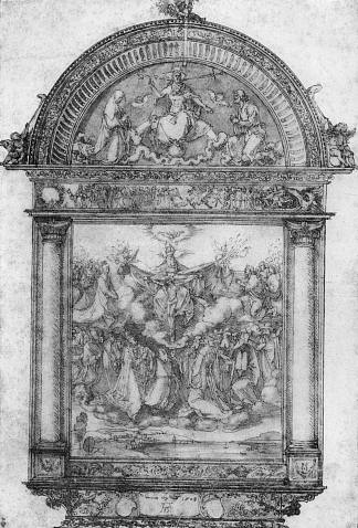 设计诸圣图片 Design for All Saints picture (1508)，阿尔布雷希特·丢勒