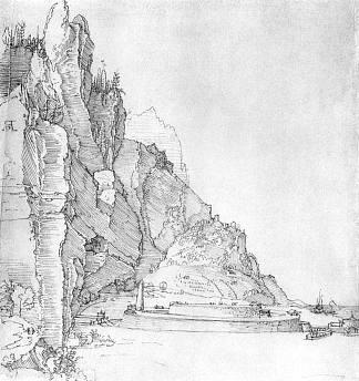 山海之间的堡垒 Fort between mountains and sea (1527)，阿尔布雷希特·丢勒