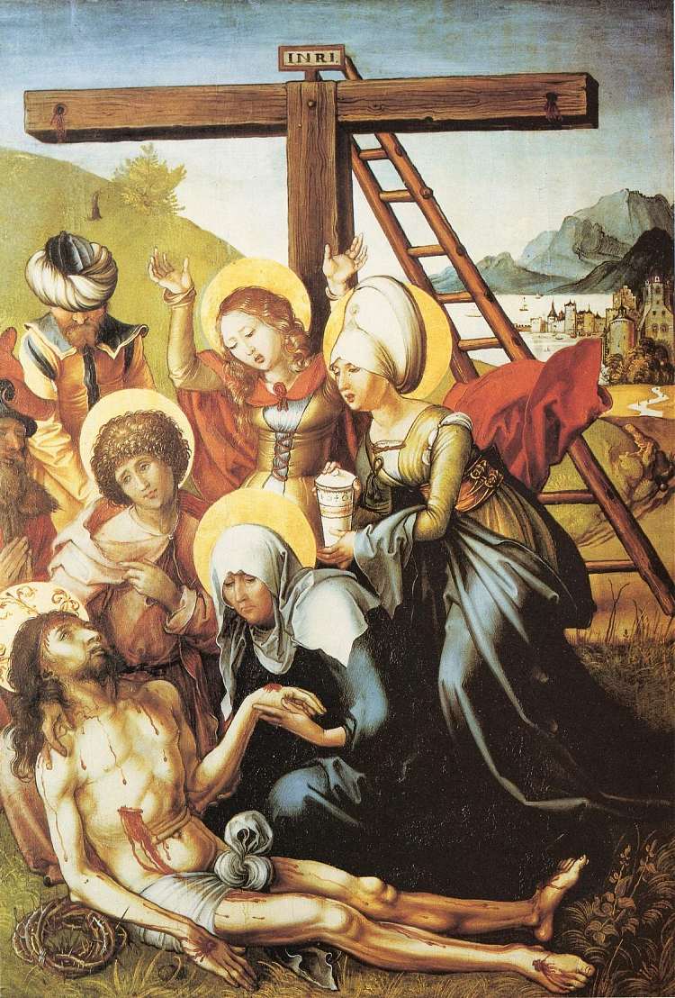 基督的哀歌 Lamentation of Christ (c.1494 - 1497)，阿尔布雷希特·丢勒