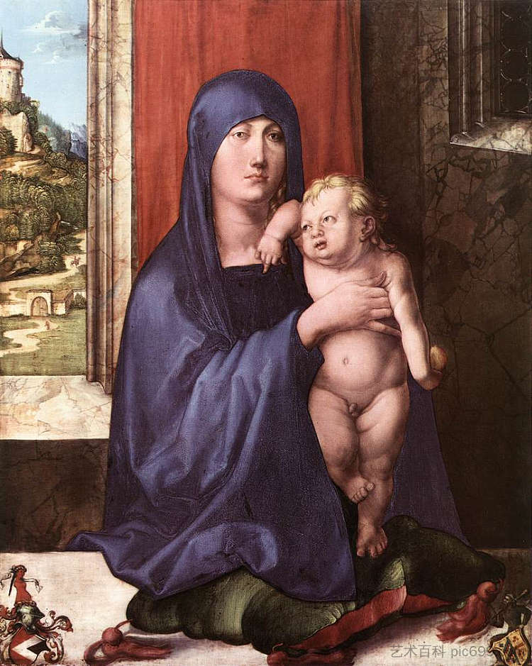 麦当娜和孩子（哈勒麦当娜） Madonna and Child (Haller Madonna) (1498)，阿尔布雷希特·丢勒