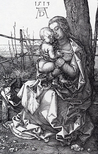 树旁的麦当娜 Madonna By The Tree (1513)，阿尔布雷希特·丢勒
