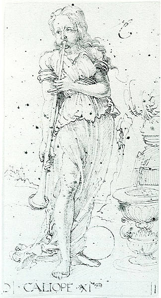 缪斯·卡利奥佩 Muse Calliope (1494)，阿尔布雷希特·丢勒