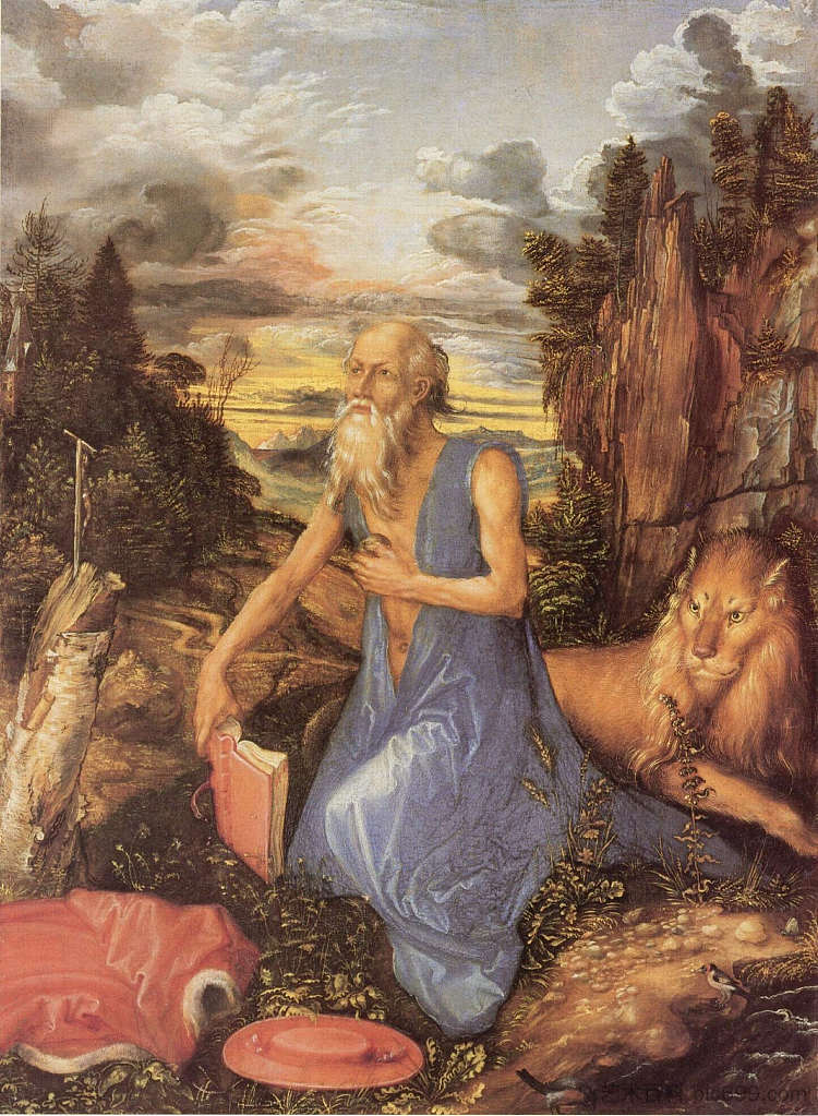 忏悔的杰罗姆 Penitent Jerome (c.1494 - 1497),阿尔布雷希特·丢勒