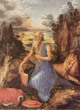 忏悔的杰罗姆 Penitent Jerome (c.1494 – 1497)，阿尔布雷希特·丢勒