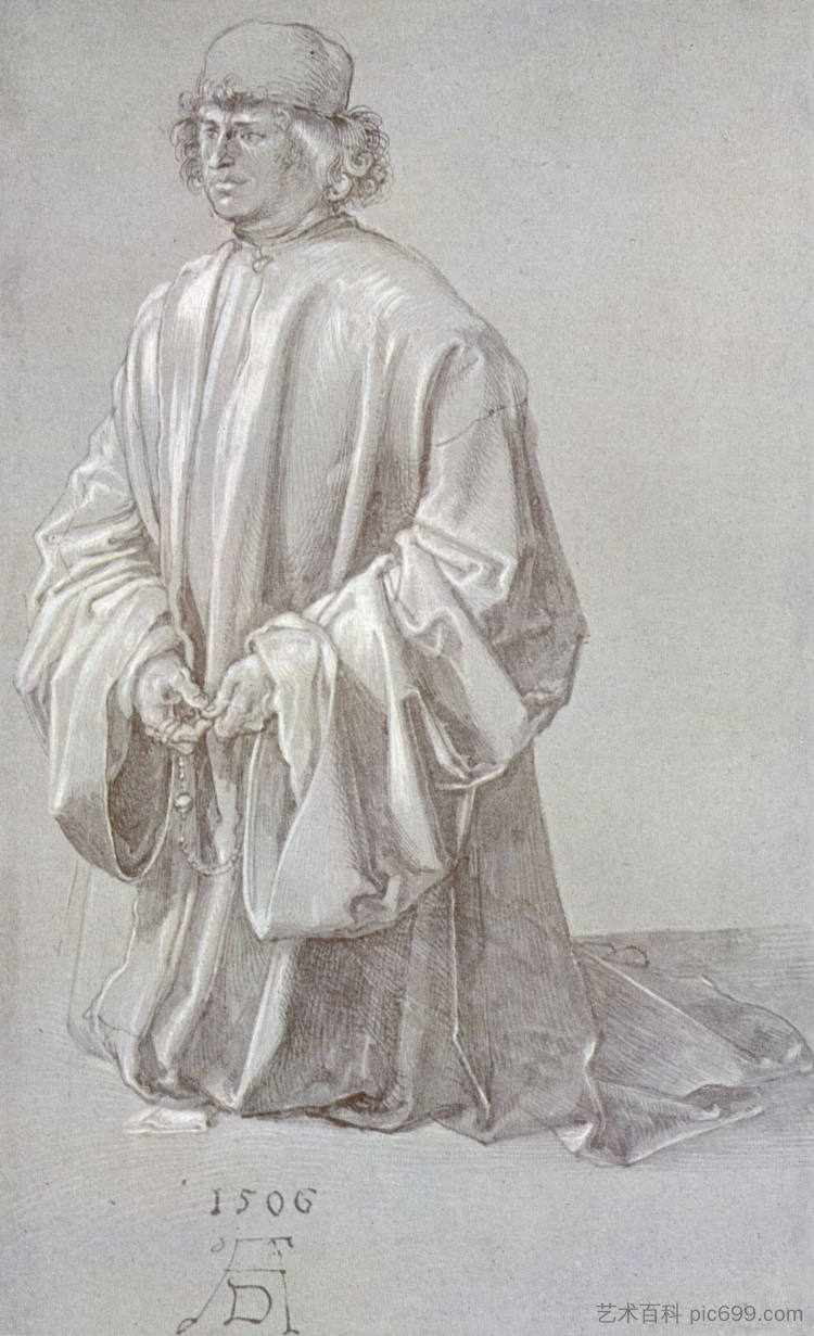 肖像捐赠者 Portrait Donors (1506)，阿尔布雷希特·丢勒