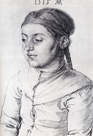 一个女孩的肖像 Portrait Of A Girl (1515)，阿尔布雷希特·丢勒