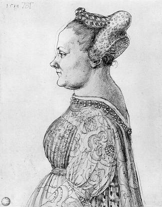 一个女人的肖像 Portrait of a Woman (1494)，阿尔布雷希特·丢勒
