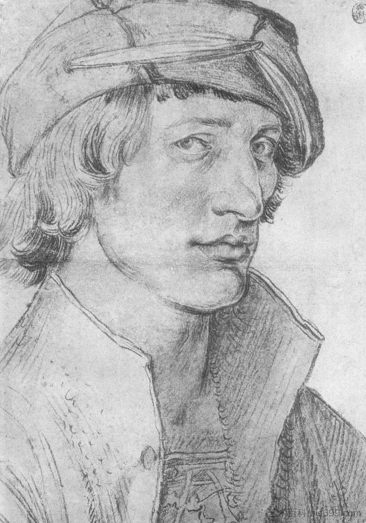 一个年轻人的肖像 Portrait of a Young Man (1514)，阿尔布雷希特·丢勒