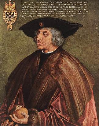 马克西米利安一世皇帝的肖像 Portrait of Emperor Maximilian I (1518)，阿尔布雷希特·丢勒