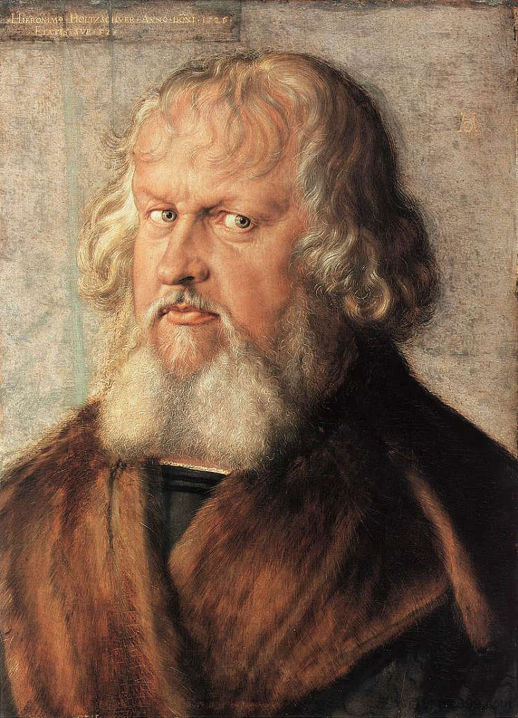 耶罗尼穆斯·霍尔茨舒赫的肖像 Portrait of Hieronymus Holzschuher (1526),阿尔布雷希特·丢勒
