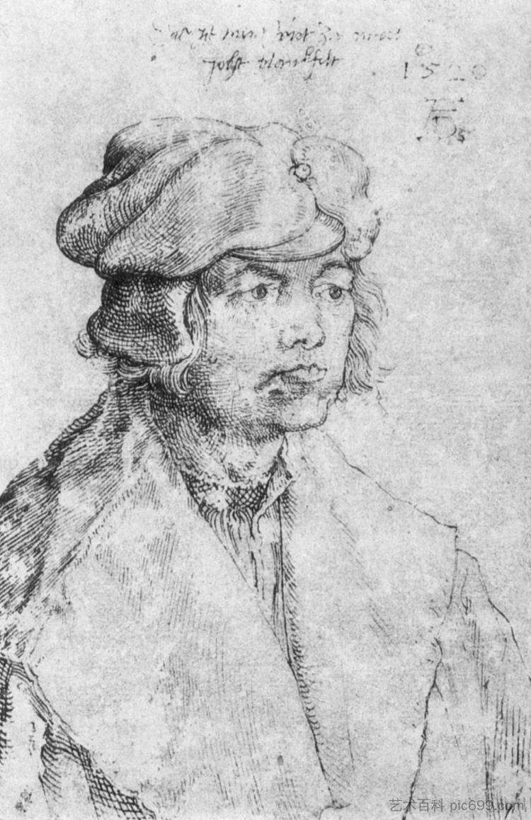 乔布斯特·普朗克费尔特的肖像 Portrait of Jobst Plankfelt (1520)，阿尔布雷希特·丢勒