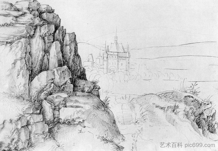 徒步旅行者的岩石研究 Rock study of hikers (1492 - 1497)，阿尔布雷希特·丢勒