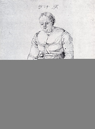 坐着的女人 Seated Woman (1514)，阿尔布雷希特·丢勒