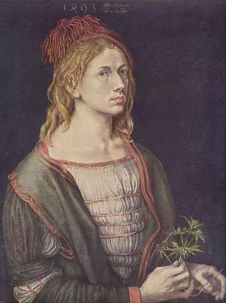 自画像 Self-Portrait (1493)，阿尔布雷希特·丢勒