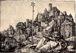 圣安东尼在城市 St Anthony at the City (1513)，阿尔布雷希特·丢勒