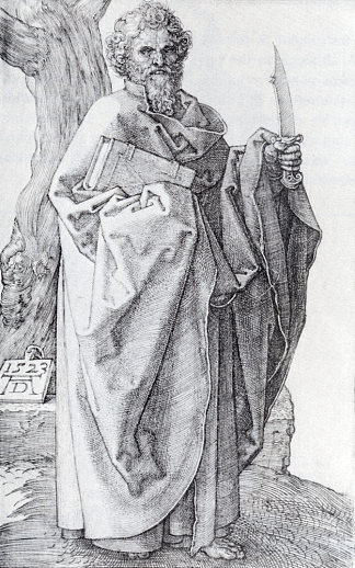 圣巴塞洛缪 St. Bartholomew (1523)，阿尔布雷希特·丢勒