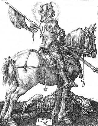 马背上的圣乔治 St George on Horseback (1505)，阿尔布雷希特·丢勒
