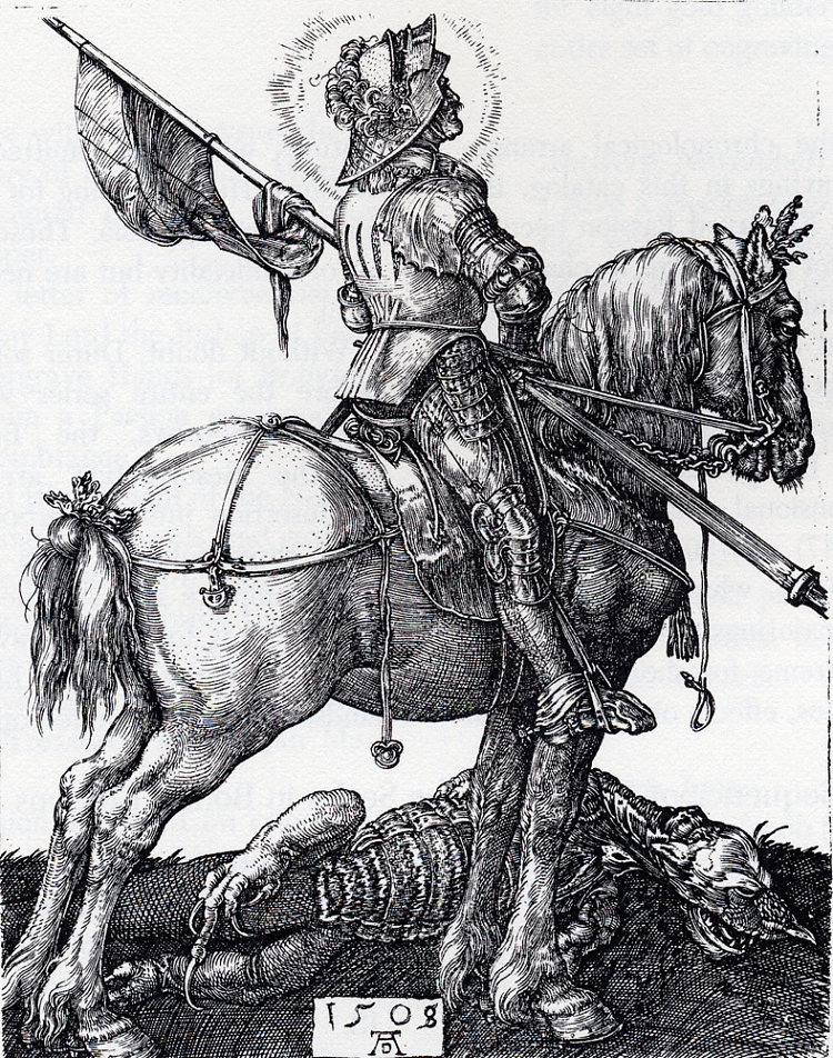 马背上的圣乔治 St. George On Horseback (1505 - 1508)，阿尔布雷希特·丢勒
