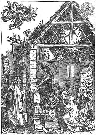 牧羊人的崇拜 The Adoration of the Shepherds (1504 – 1505)，阿尔布雷希特·丢勒