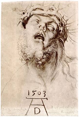戴着荆棘冠冕的死去的基督 The dead Christ with the crown of thorns (1503)，阿尔布雷希特·丢勒
