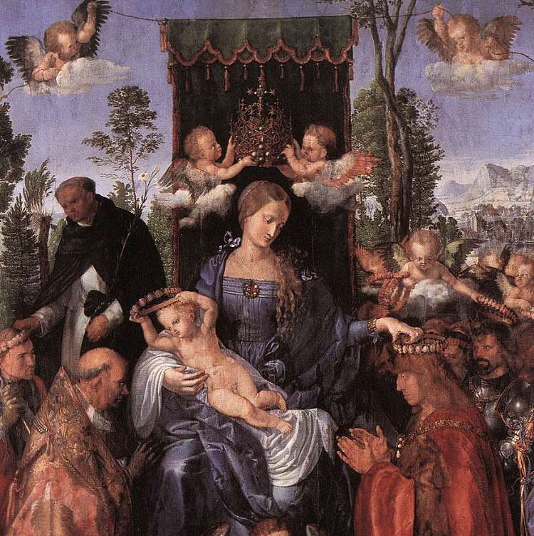 罗赛尔节的女士（片段） The Lady of the festival du Rosaire(fragment) (1506)，阿尔布雷希特·丢勒