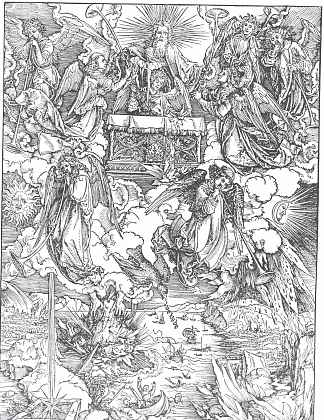 七个号角被赋予天使 The Seven Trumpets Are Given to the Angels (1497 – 1498)，阿尔布雷希特·丢勒