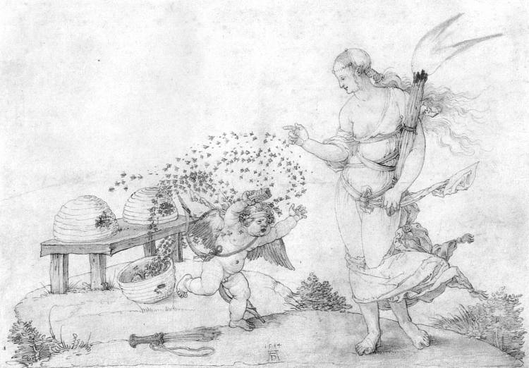 维纳斯和丘比特 Venus und Amor (1514)，阿尔布雷希特·丢勒