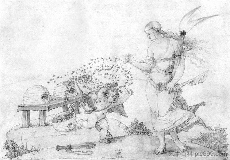 维纳斯和丘比特 Venus und Amor (1514),阿尔布雷希特·丢勒
