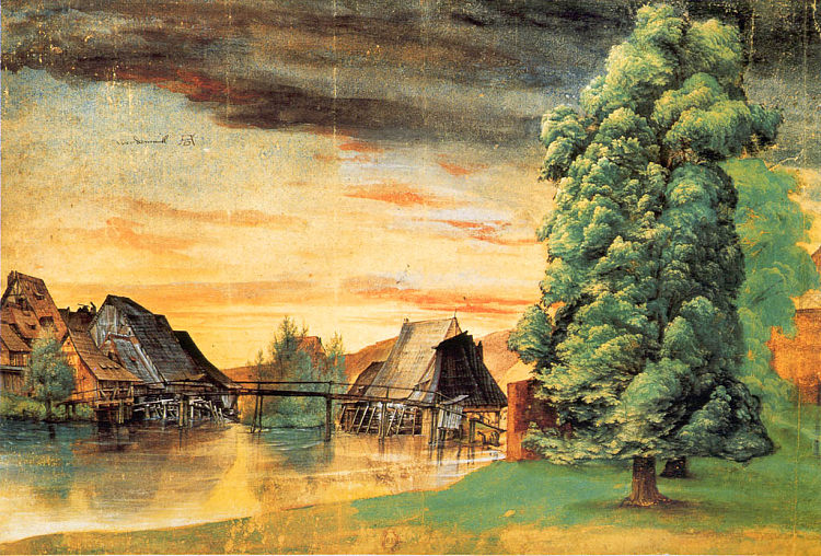柳磨坊 Willow Mill (1496 - 1498)，阿尔布雷希特·丢勒