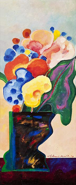 花瓶与鲜花 Vase With Flowers (1990)，阿尔代米尔·马丁斯