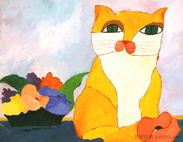 黄猫和花 Yellow Cat and Flowers (2002)，阿尔代米尔·马丁斯