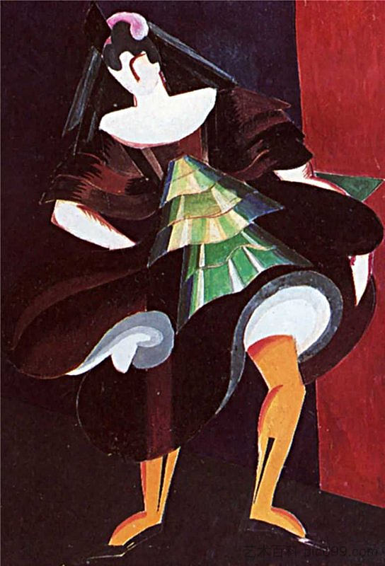 西班牙舞蹈的女装 Women's costume for the Spanish dance (1920)，亚历山德拉埃克斯特