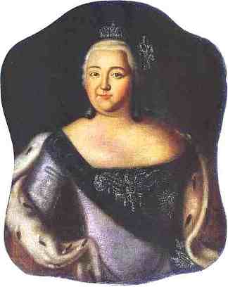 伊丽莎白·彼得罗夫娜皇后的肖像 Portrait of Empress Elizaveta Petrovna (c.1750 – c.1760)，阿列克西·安特波夫