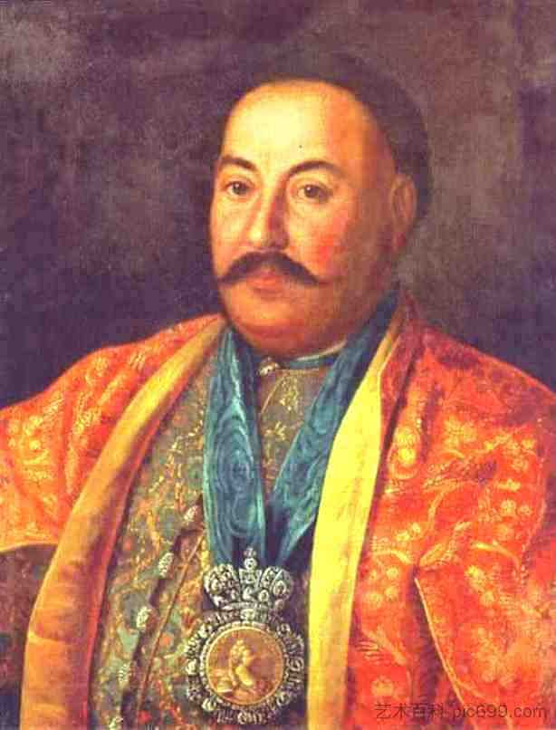 F.克拉斯诺斯基奥科夫的肖像 Portrait of F.Krasnoschiokov (1761)，阿列克西·安特波夫