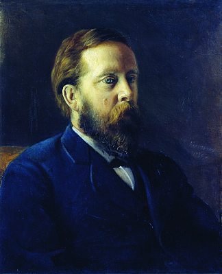 A.V.维舍斯拉夫采夫的肖像 Portrait of the A.V. Vysheslavtsev (1880)，阿列克谢·科尔祖欣