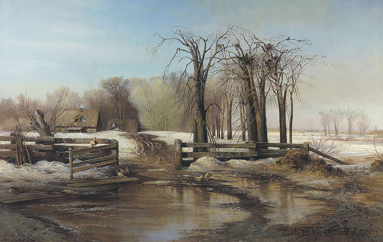春日 A spring day (1873; Russian Federation ),阿列克谢·孔德拉季耶维奇·萨伏拉索夫