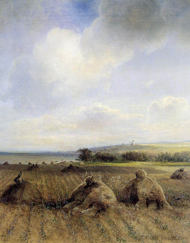 夏末,伏尔加河畔 By late summer, on the Volga (1873),阿列克谢·孔德拉季耶维奇·萨伏拉索夫