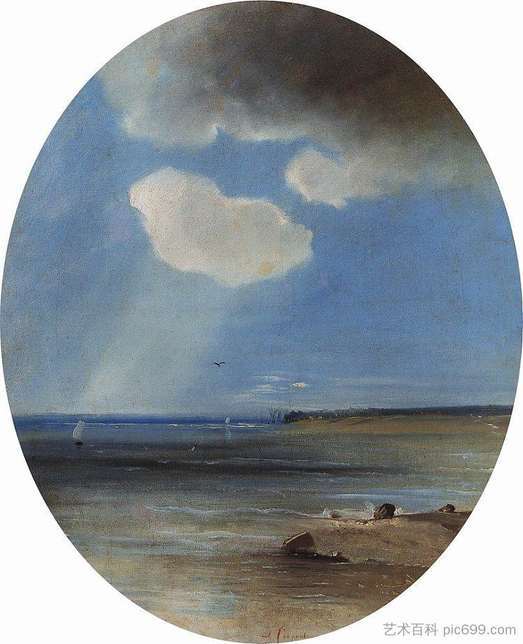 海景 Seascape (1880 - c.1890)，阿列克谢·孔德拉季耶维奇·萨伏拉索夫