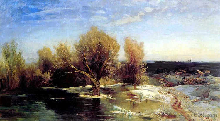 春天 Spring (1883)，阿列克谢·孔德拉季耶维奇·萨伏拉索夫