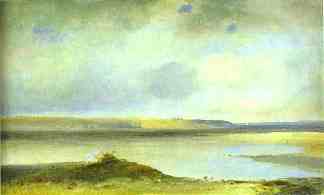 伏尔加河。前景 The Volga River. Vistas (c.1875)，阿列克谢·孔德拉季耶维奇·萨伏拉索夫