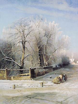 冬季景观。莫斯科 Winter landscape. Moscow (1873)，阿列克谢·孔德拉季耶维奇·萨伏拉索夫
