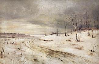 冬季路 Winter road (c.1870)，阿列克谢·孔德拉季耶维奇·萨伏拉索夫