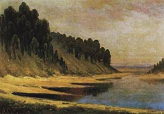 莫斯科河树木繁茂的河岸 Wooded banks of the Moskva River (1859)，阿列克谢·孔德拉季耶维奇·萨伏拉索夫